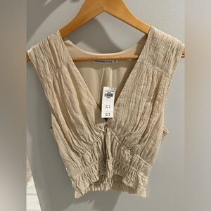 NWT Abercrombie gold/tan top